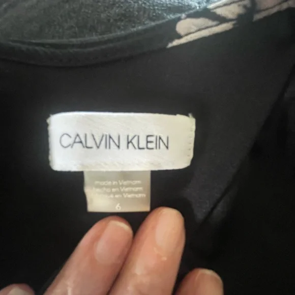 Calvin Klein Black Floral Women's Dress - Picture 8 of 9